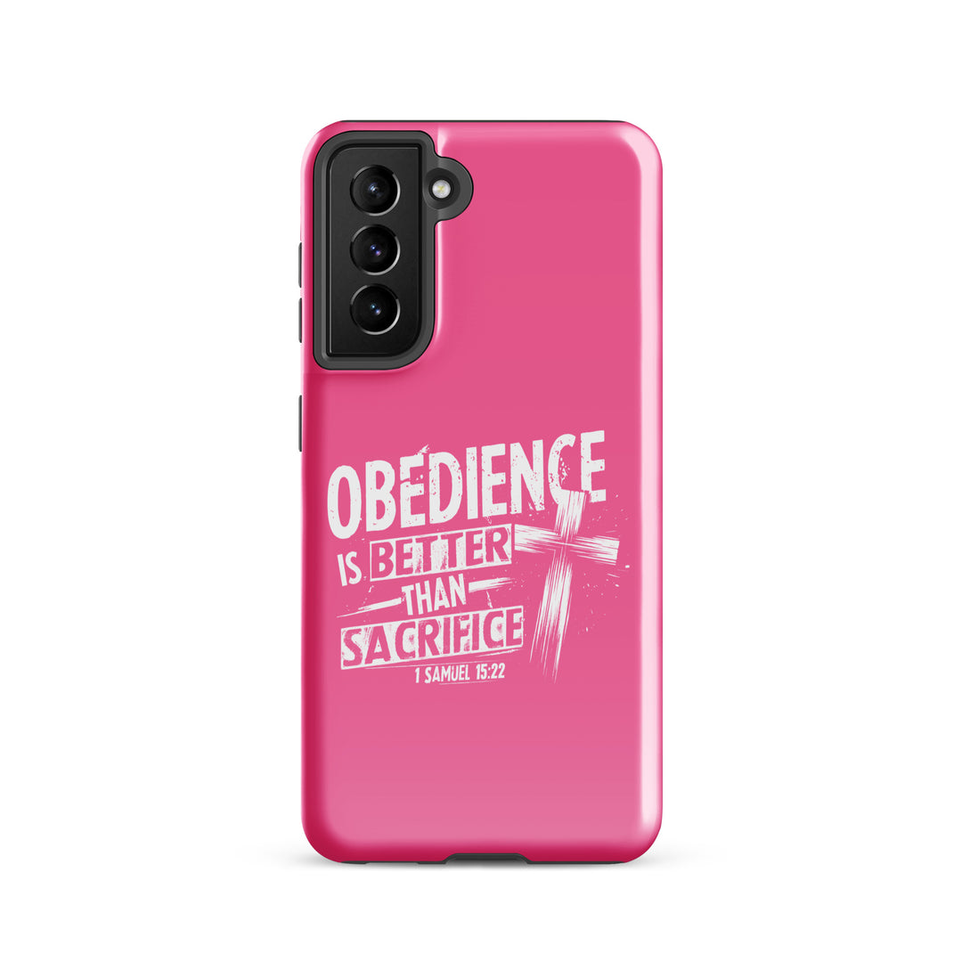 Christian Phone Case Obedience Is Better for Samsung® Samsung® Phone Cases Glossy Samsung Galaxy S21 