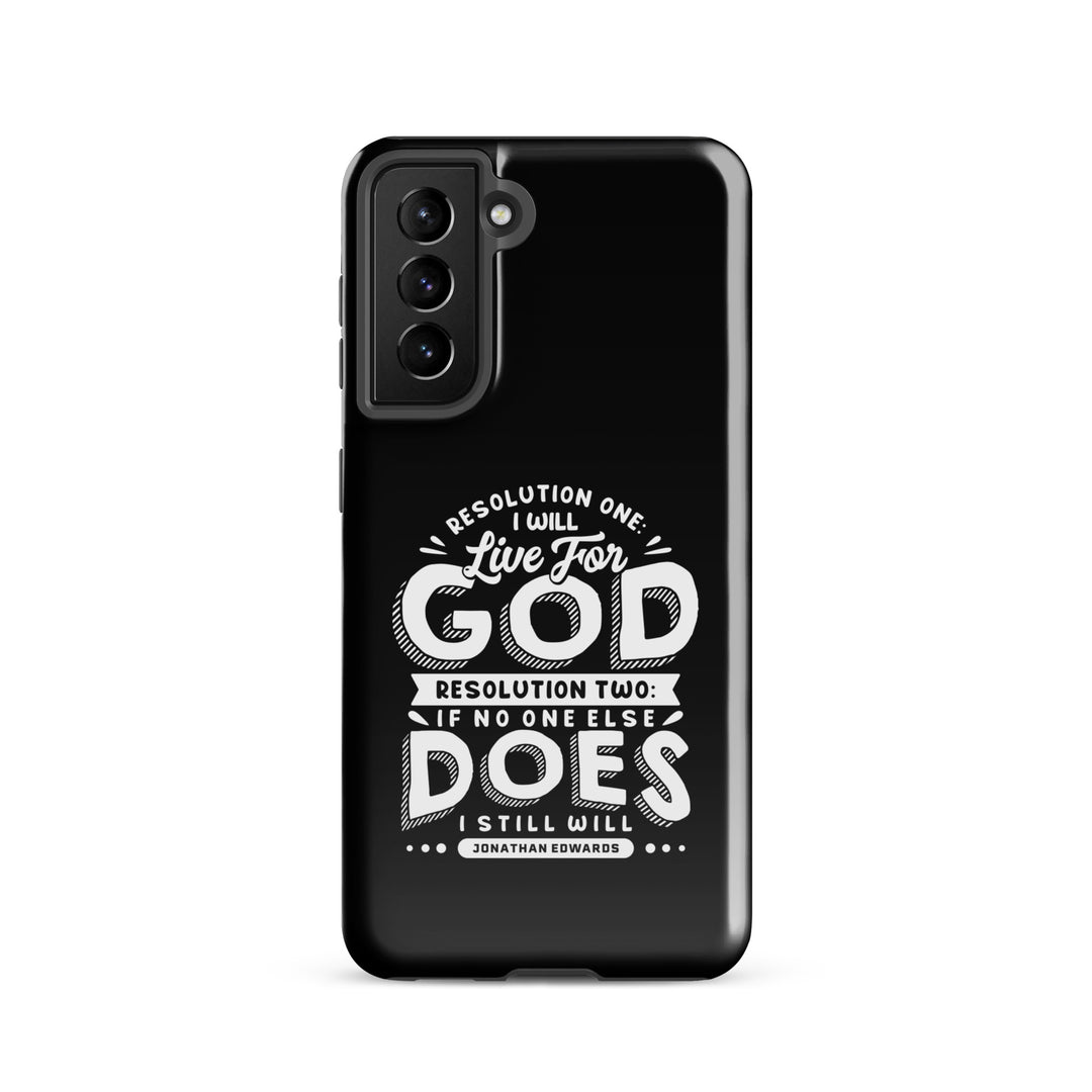 Christian Phone Case Live For God Black for Samsung® Samsung® Phone Cases Glossy Samsung Galaxy S21 