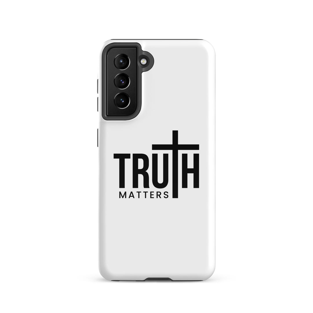 Christian Phone Case Truth Matters White for Samsung® Samsung® Phone Cases Glossy Samsung Galaxy S21 