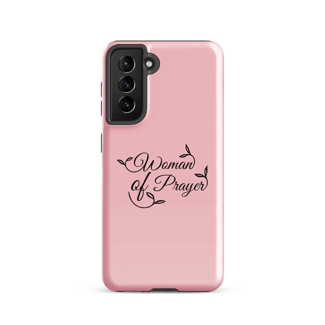 Christian Phone Case Woman of Prayer Pink for Samsung® Samsung® Phone Cases Glossy Samsung Galaxy S21 