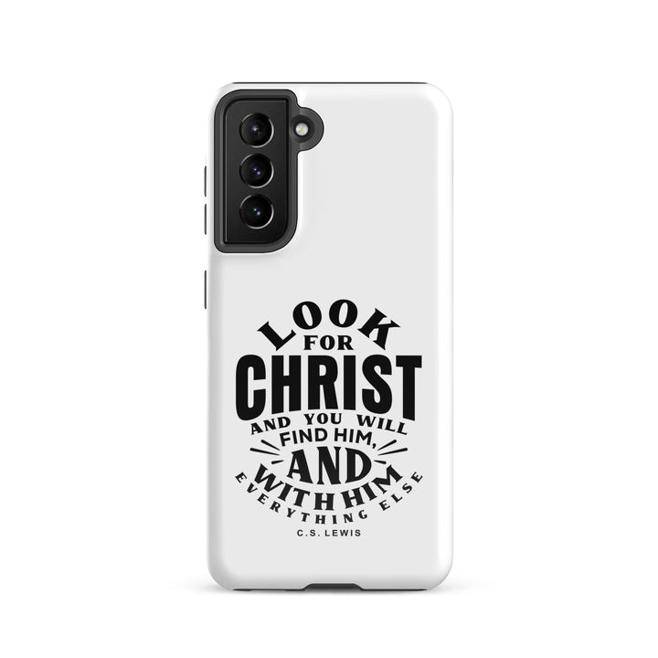 Christian Phone Case Look For Christ White for Samsung® Samsung® Phone Cases Glossy Samsung Galaxy S21 