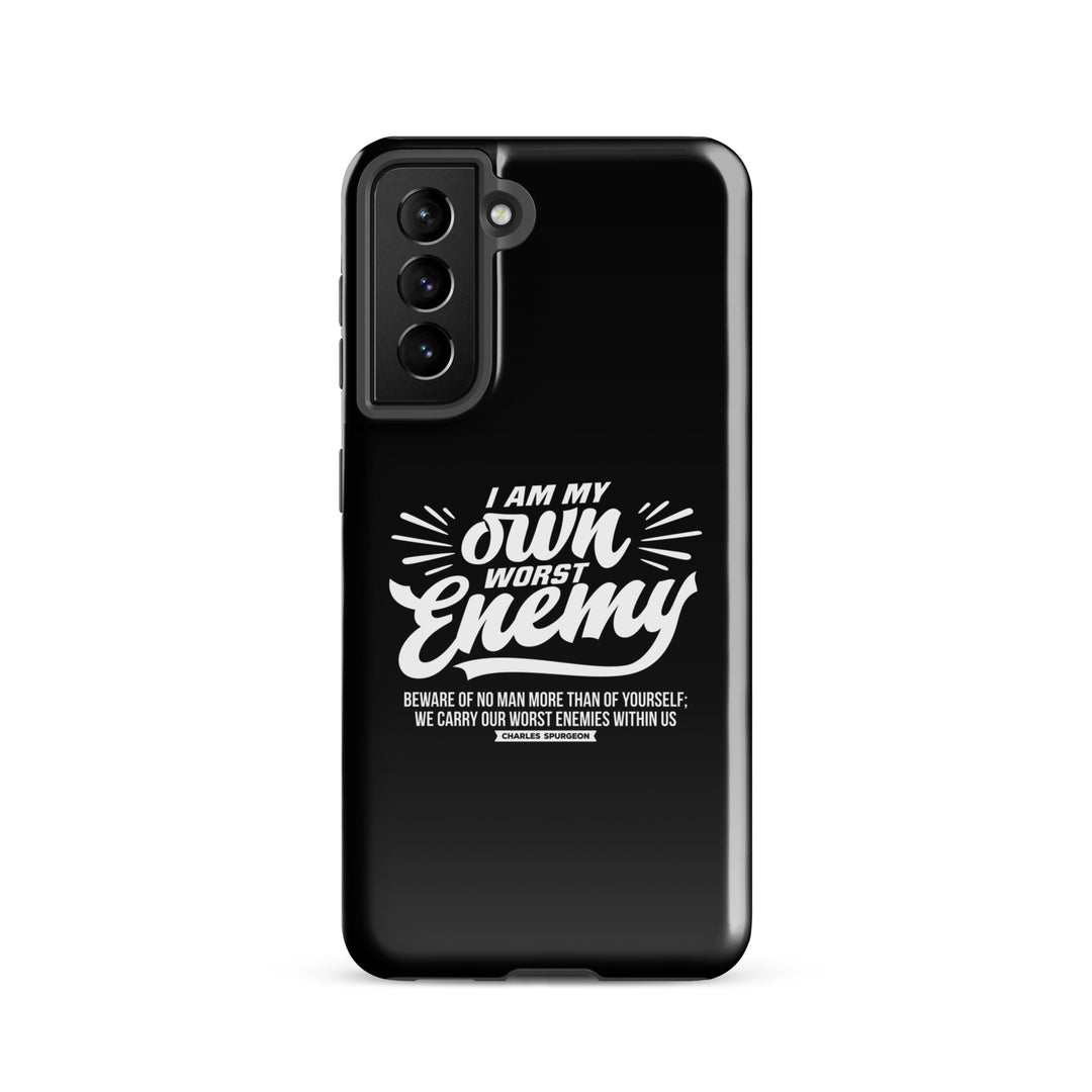 Christian Phone Case Worst Enemy Black for Samsung® Samsung® Phone Cases Glossy Samsung Galaxy S21 