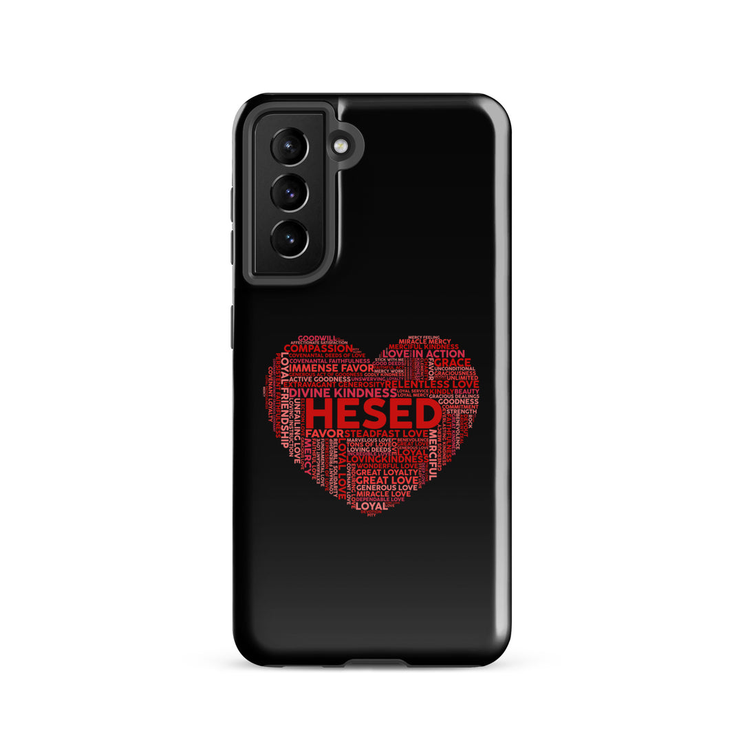 Christian Phone Case Hesed Heart Black for Samsung® Samsung® Phone Cases Glossy Samsung Galaxy S21 