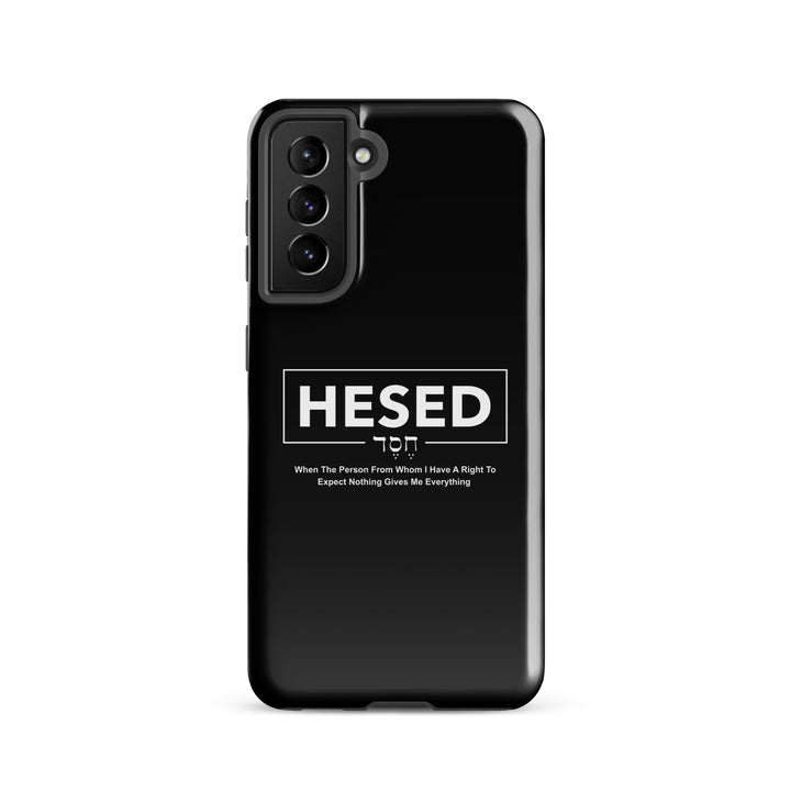 Christian Phone Case Hesed Everything Black for Samsung® Samsung® Phone Cases Glossy Samsung Galaxy S21 