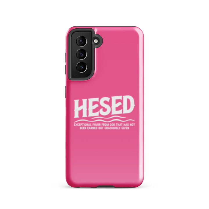 Christian Phone Case Hesed Exceptional Favor Pink for Samsung® Samsung® Phone Cases Glossy Samsung Galaxy S21 