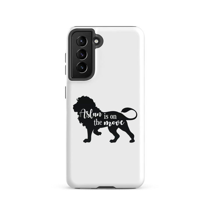 Christian Phone Case Aslan Is On The Move White for Samsung® Samsung® Phone Cases Glossy Samsung Galaxy S21 