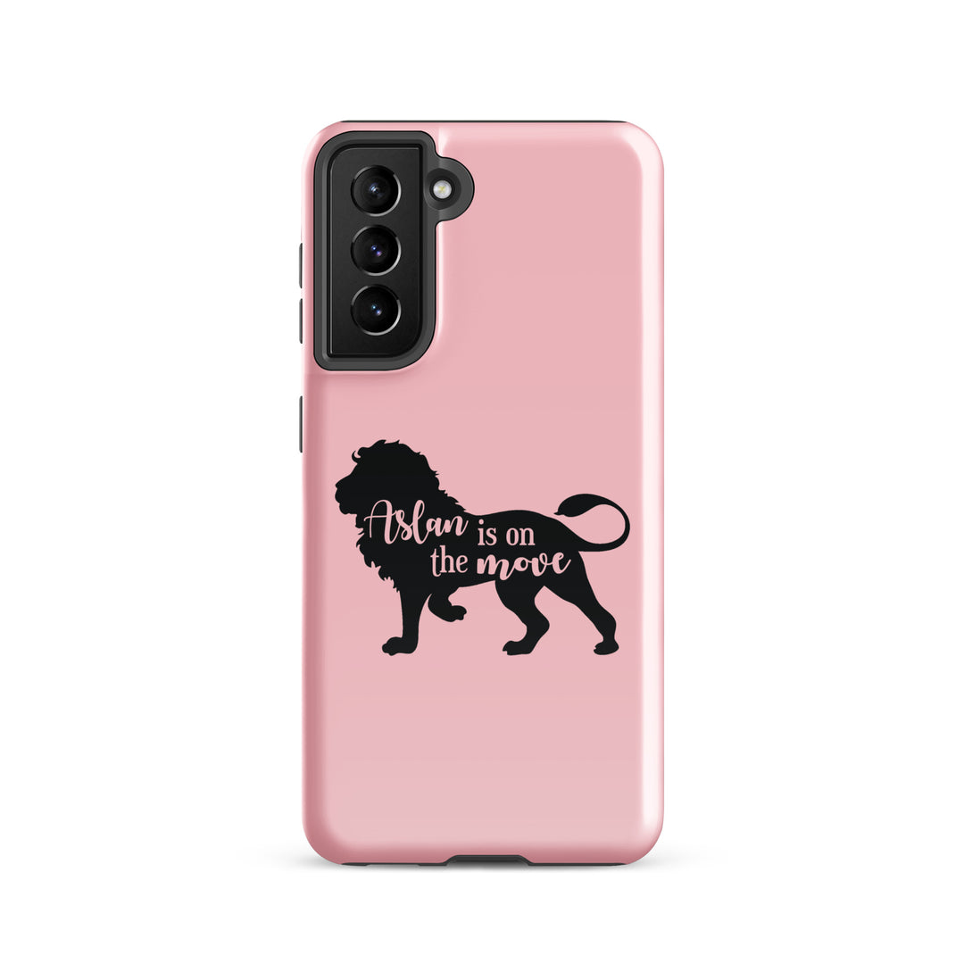 Christian Phone Case Aslan Is On The Move Pink for Samsung® Samsung® Phone Cases Glossy Samsung Galaxy S21 