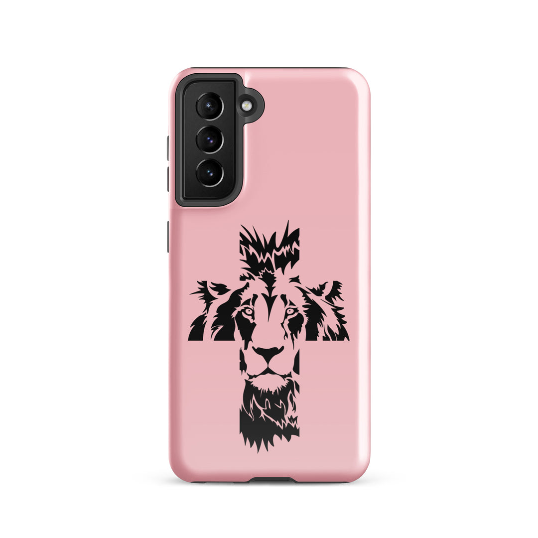 Christian Phone Case Aslan Cross Pink for Samsung® Samsung® Phone Cases Glossy Samsung Galaxy S21 