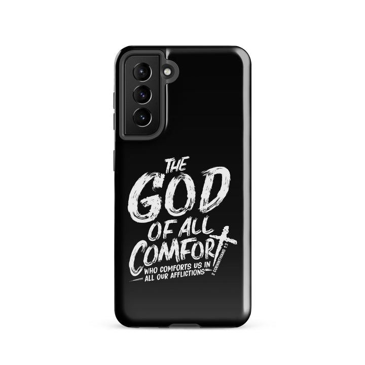 Christian Phone Case God of All Comfort Black for Samsung® Samsung® Phone Cases Glossy Samsung Galaxy S21 