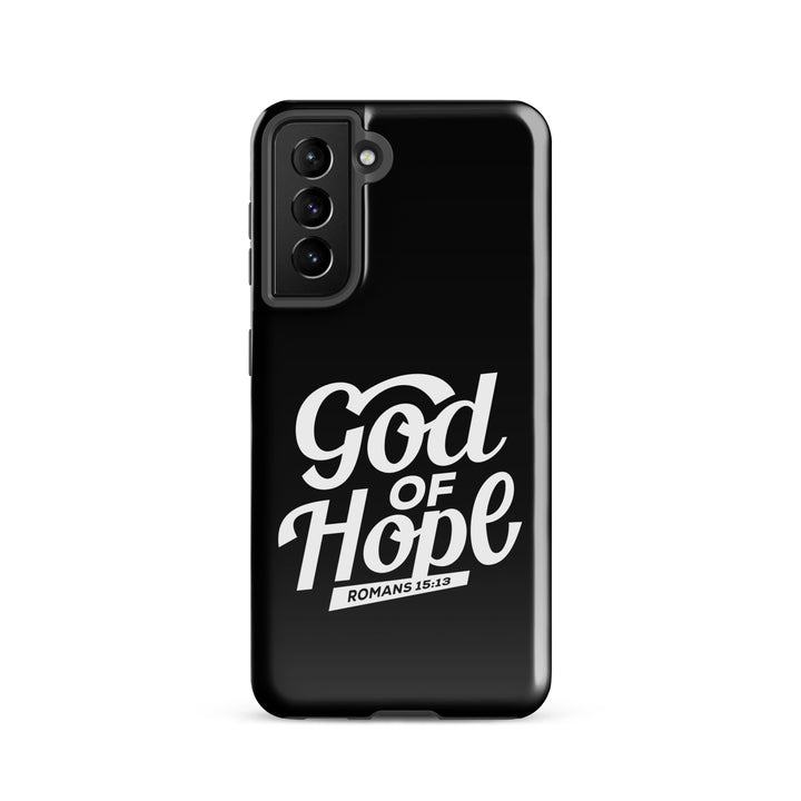 Christian Phone Case God of Hope Black for Samsung® Samsung® Phone Cases Glossy Samsung Galaxy S21 