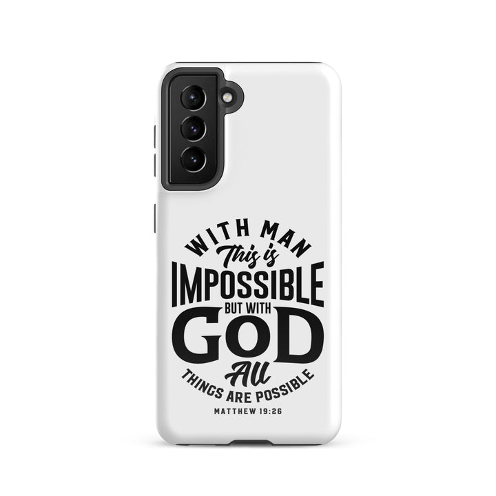 Christian Phone Case All Things Possible White for Samsung® Samsung® Phone Cases Glossy Samsung Galaxy S21 