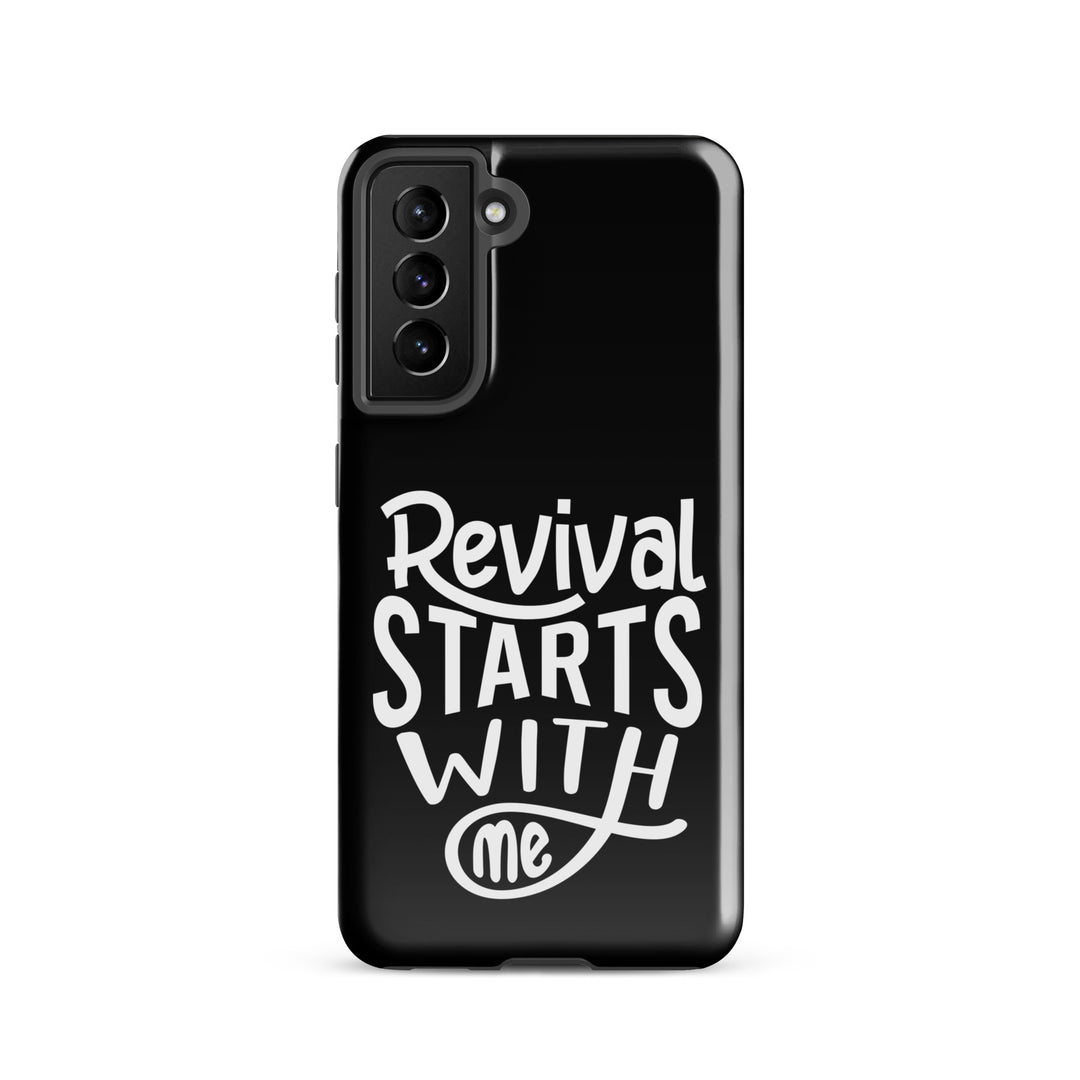 Christian Phone Case Revival Starts With Me Black for Samsung® Samsung® Phone Cases Glossy Samsung Galaxy S21 