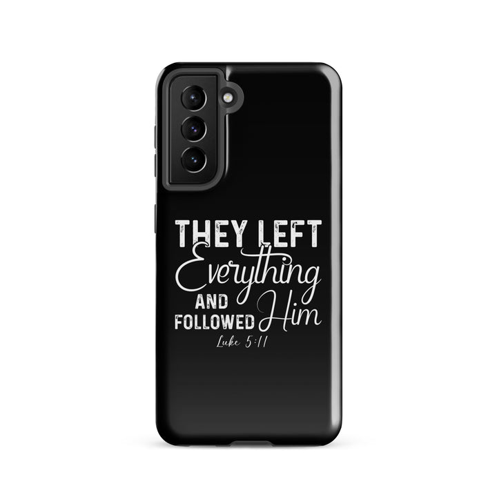 Christian Phone Case Left Everything Black for Samsung® Samsung® Phone Cases Glossy Samsung Galaxy S21 