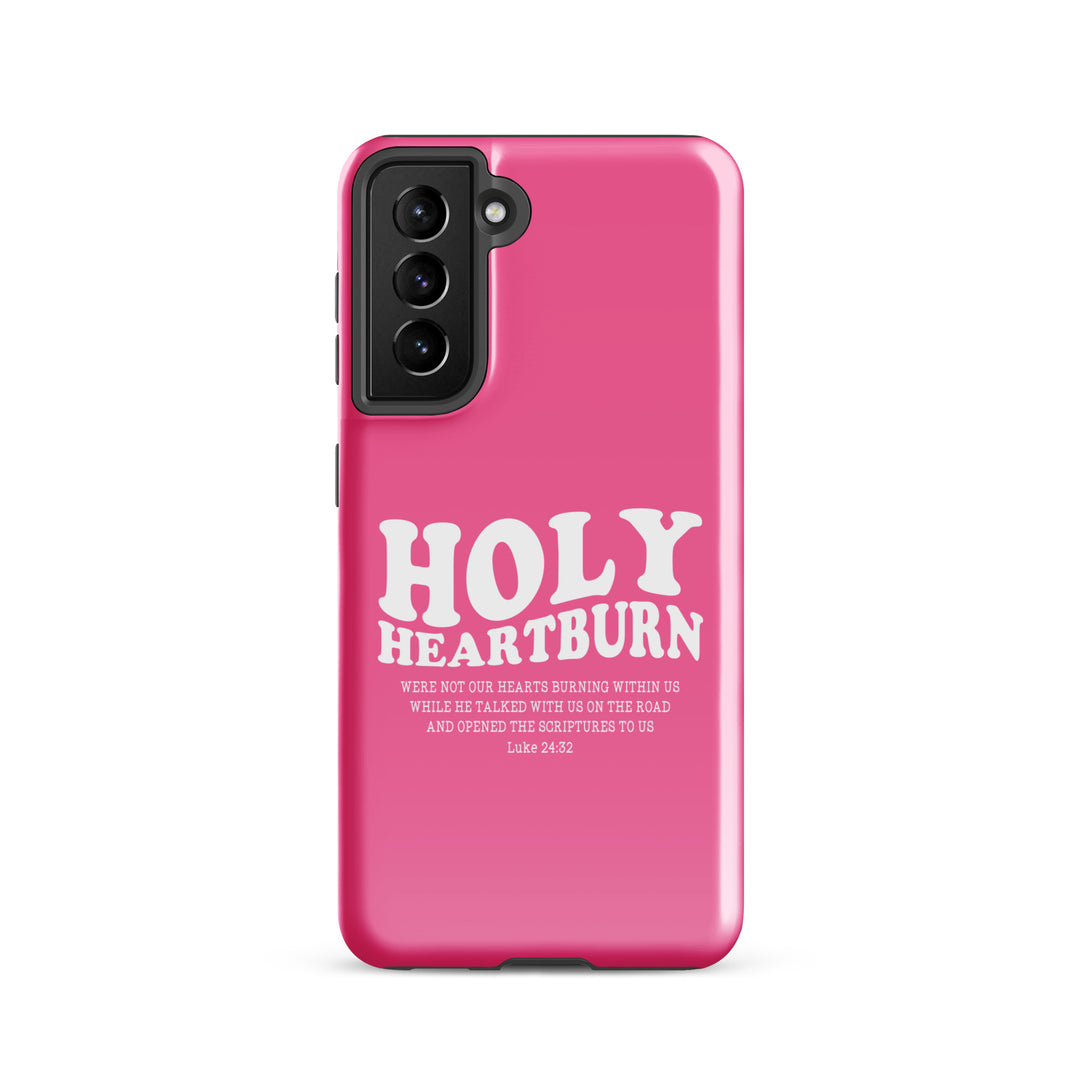 Christian Phone Case Holy Heartburn Pink for Samsung® Samsung® Phone Cases Glossy Samsung Galaxy S21 