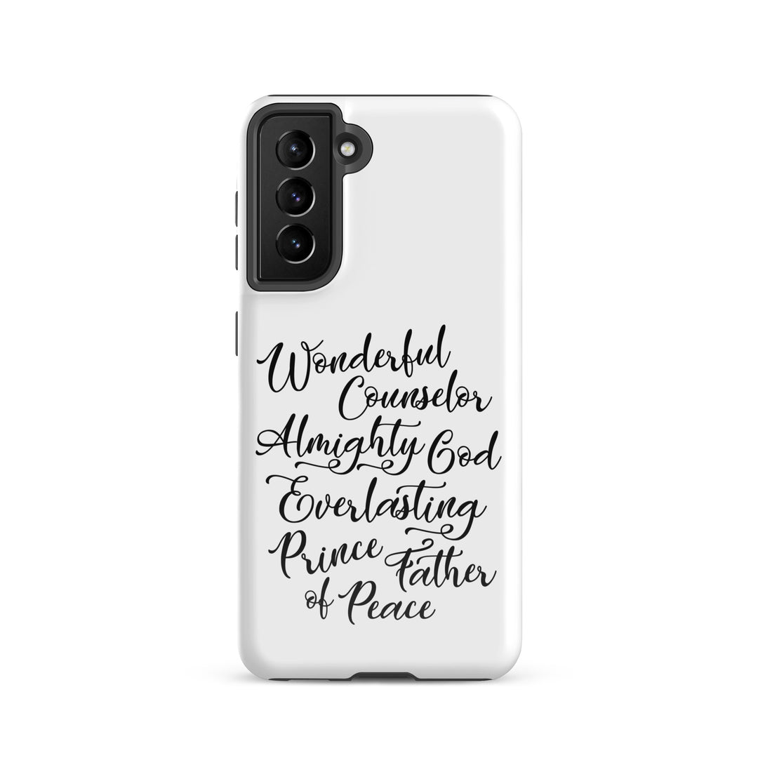 Christian Phone Case Wonderful Counselor White for Samsung® Samsung® Phone Cases Glossy Samsung Galaxy S21 