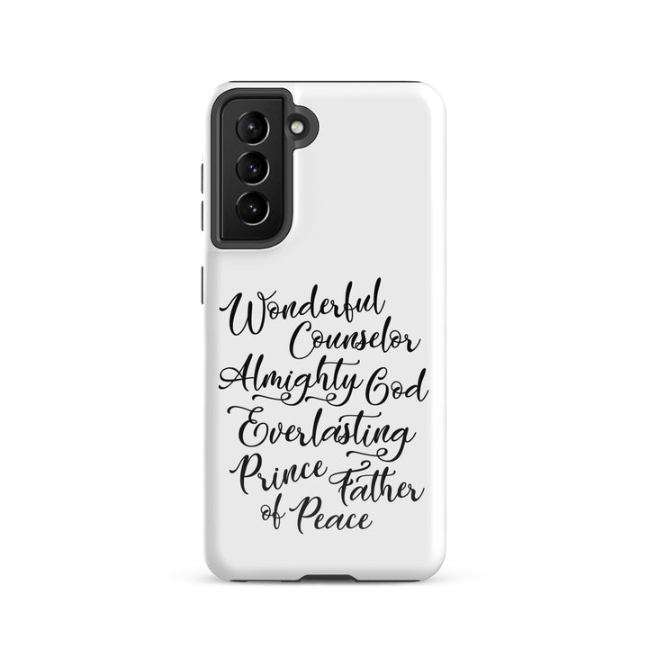 Christian Phone Case Wonderful Counselor White for Samsung® Samsung® Phone Cases Glossy Samsung Galaxy S21 