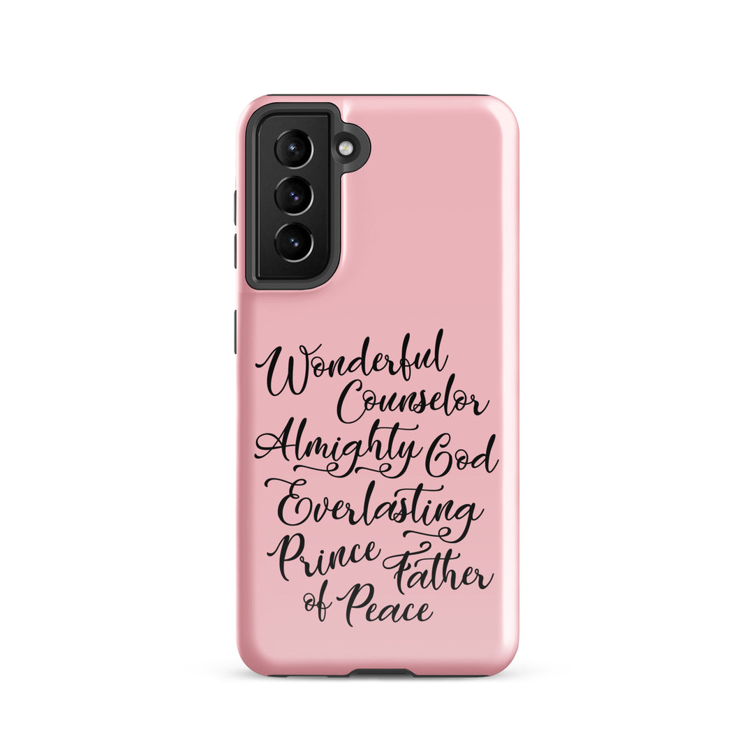 Christian Phone Case Wonderful Counselor Pink for Samsung® Samsung® Phone Cases Glossy Samsung Galaxy S21 