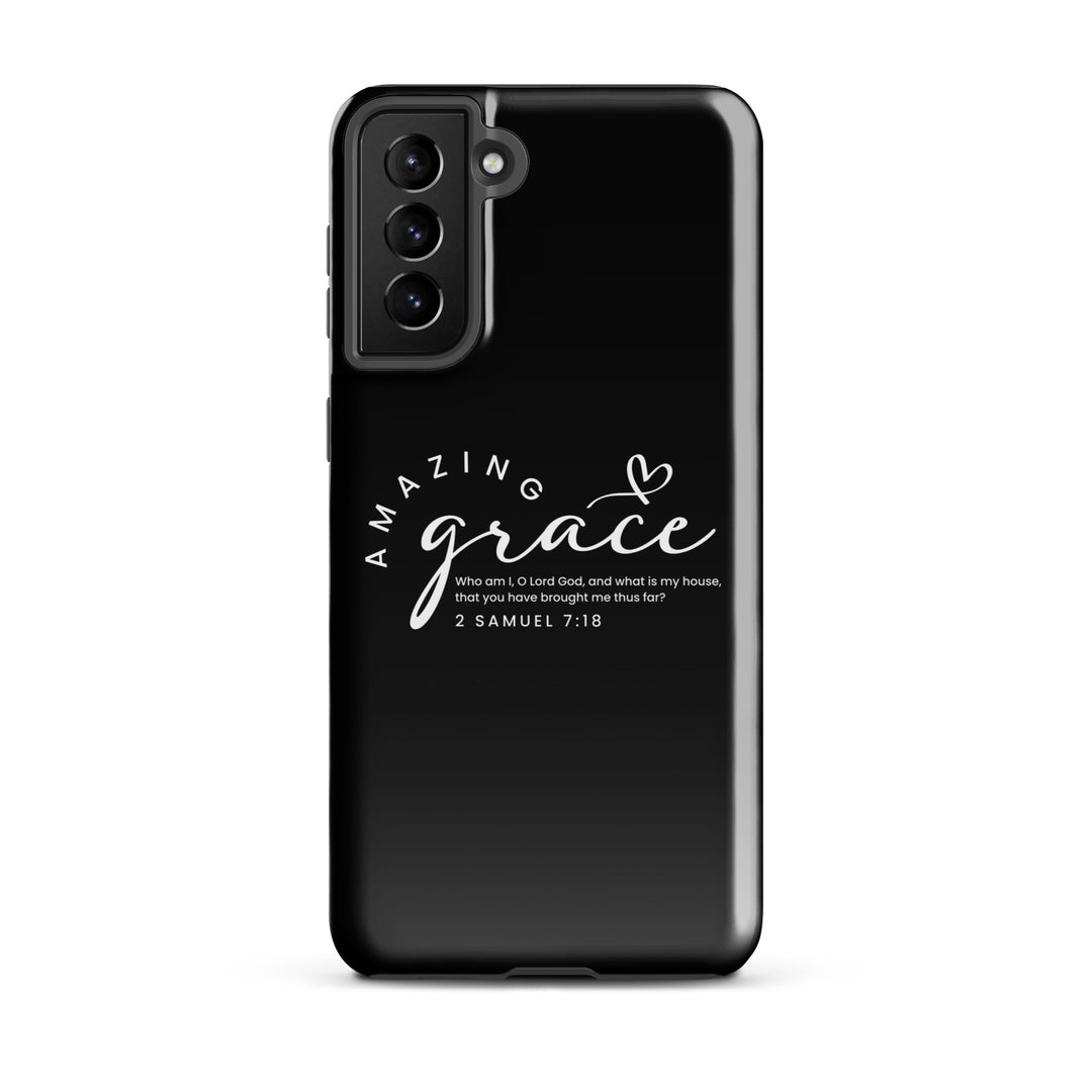 Christian Phone Case Amazing Grace Heart Black for Samsung® Samsung® Phone Cases Glossy Samsung Galaxy S21 Plus 