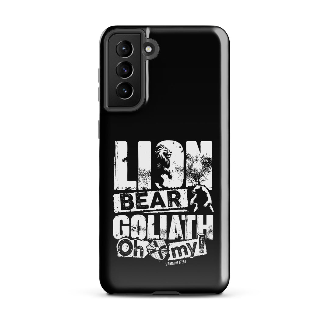 Christian Phone Case Lion Bear Goliath Black for Samsung® Samsung® Phone Cases Glossy Samsung Galaxy S21 Plus 