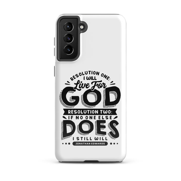 Christian Phone Case Live For God White for Samsung® Samsung® Phone Cases Glossy Samsung Galaxy S21 Plus 