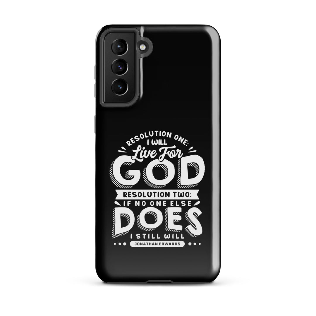 Christian Phone Case Live For God Black for Samsung® Samsung® Phone Cases Glossy Samsung Galaxy S21 Plus 