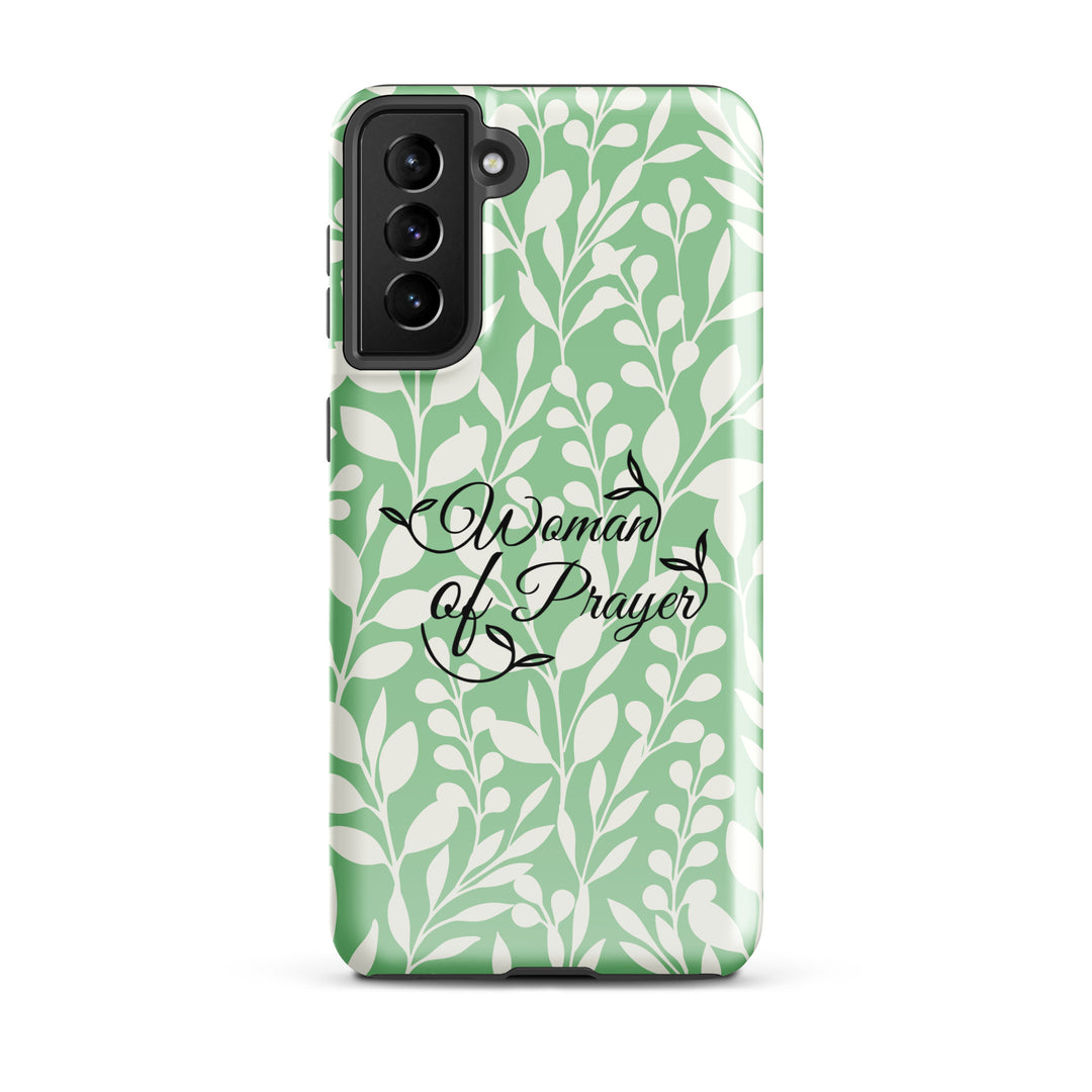 Christian Phone Case Woman of Prayer Green for Samsung® Samsung® Phone Cases Glossy Samsung Galaxy S21 Plus 