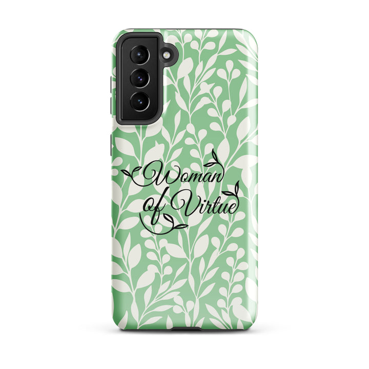 Christian Phone Case Woman of Virtue Green for Samsung® Samsung® Phone Cases Glossy Samsung Galaxy S21 Plus 