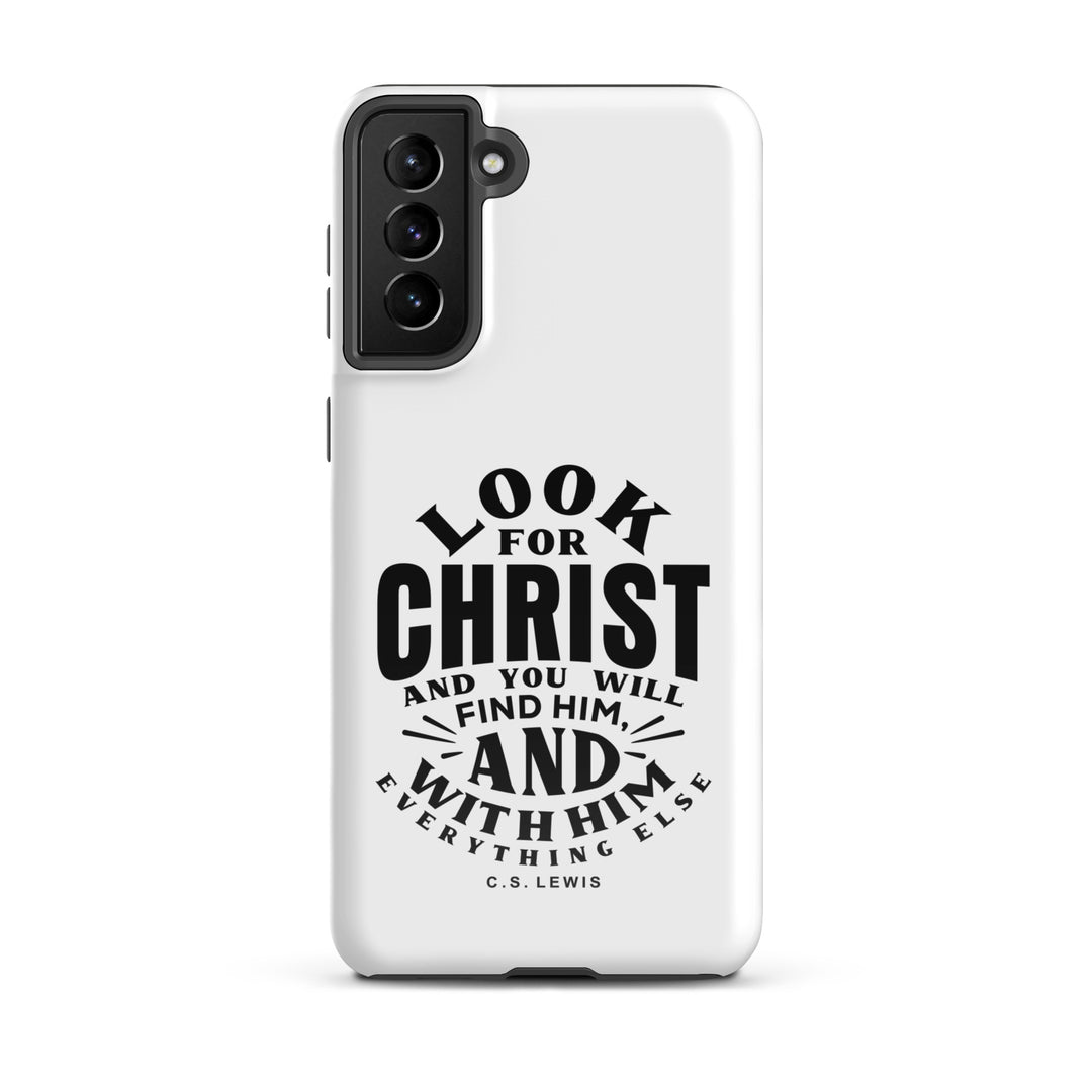 Christian Phone Case Look For Christ White for Samsung® Samsung® Phone Cases Glossy Samsung Galaxy S21 Plus 