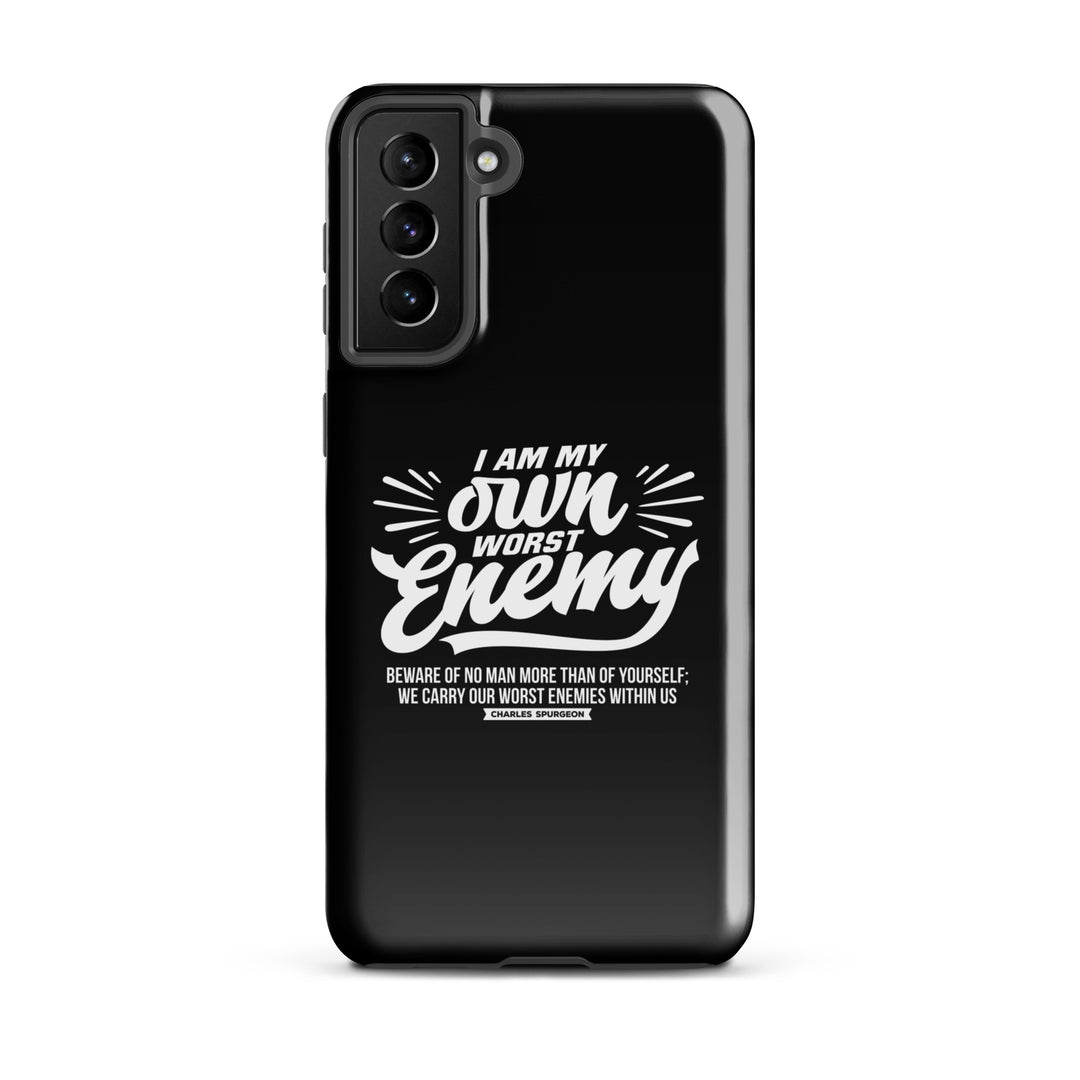 Christian Phone Case Worst Enemy Black for Samsung® Samsung® Phone Cases Glossy Samsung Galaxy S21 Plus 