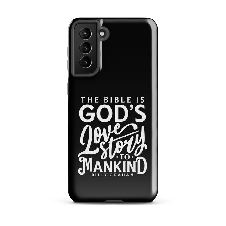 Christian Phone Case God's Love Story Black for Samsung® Samsung® Phone Cases Glossy Samsung Galaxy S21 Plus 