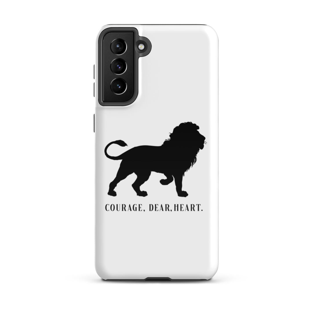 Christian Phone Case Courage Dear Heart White for Samsung® Samsung® Phone Cases Glossy Samsung Galaxy S21 Plus 