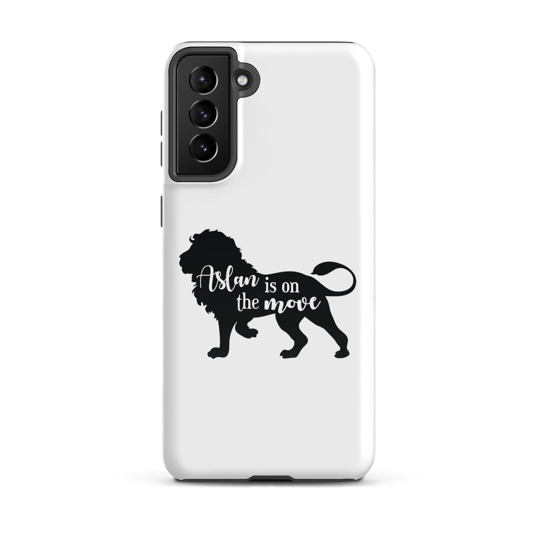 Christian Phone Case Aslan Is On The Move White for Samsung® Samsung® Phone Cases Glossy Samsung Galaxy S21 Plus 