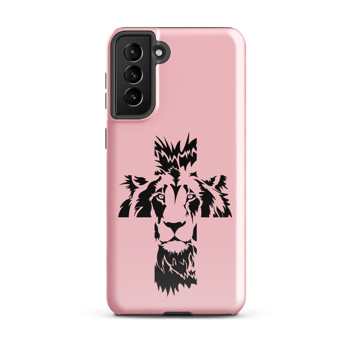 Christian Phone Case Aslan Cross Pink for Samsung® Samsung® Phone Cases Glossy Samsung Galaxy S21 Plus 