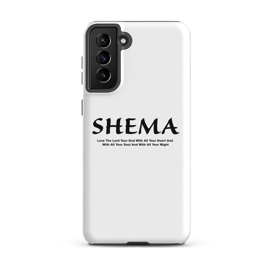 Christian Phone Case Shema Love The Lord White for Samsung® Samsung® Phone Cases Glossy Samsung Galaxy S21 Plus 