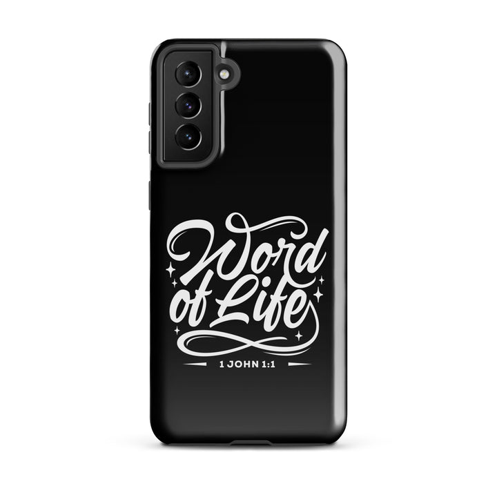 Christian Phone Case Word of Life Black for Samsung® Samsung® Phone Cases Glossy Samsung Galaxy S21 Plus 