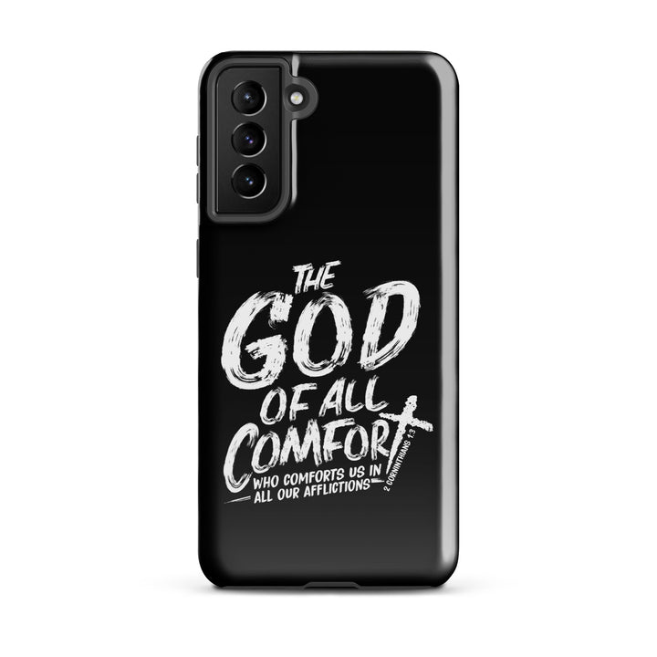 Christian Phone Case God of All Comfort Black for Samsung® Samsung® Phone Cases Glossy Samsung Galaxy S21 Plus 