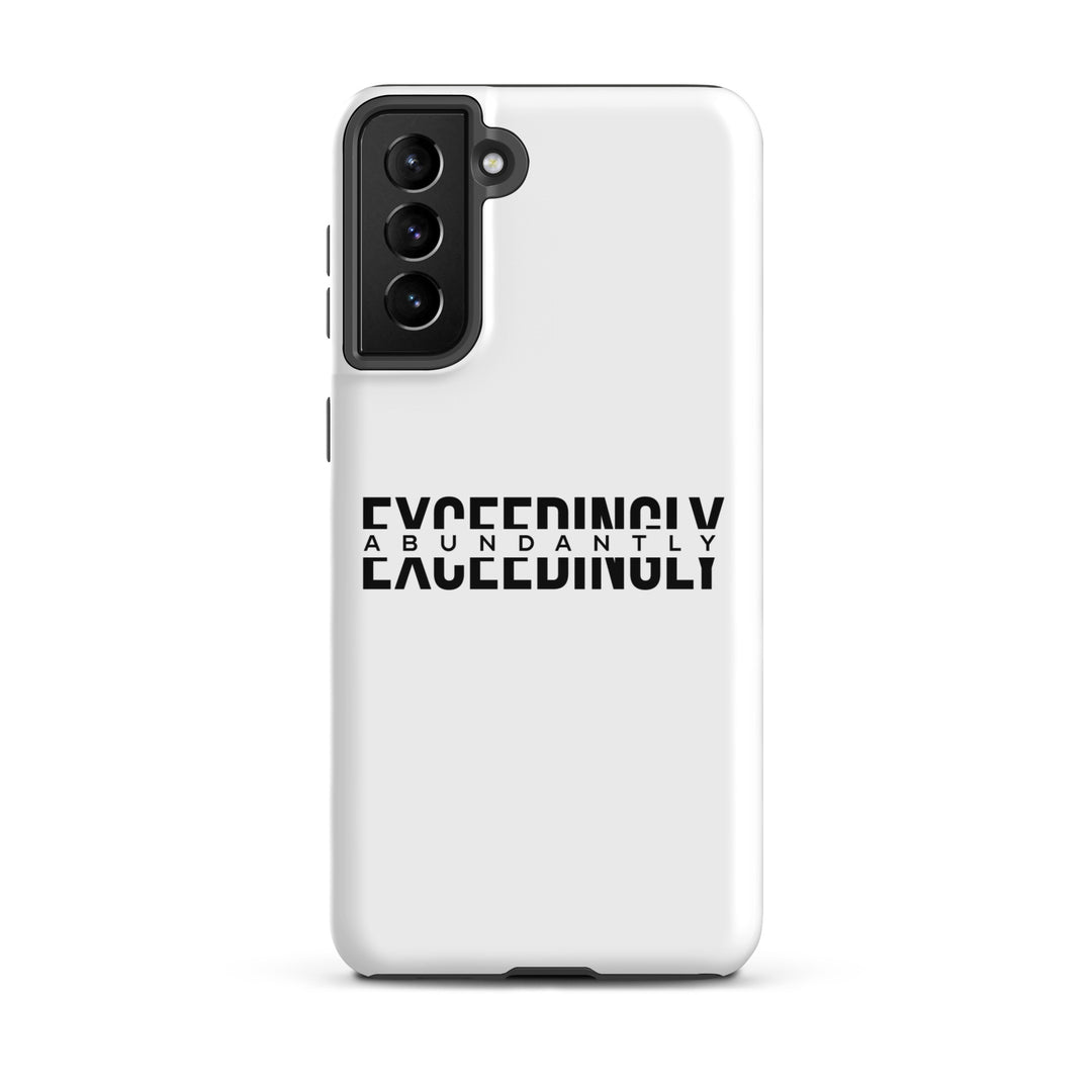 Christian Phone Case Exceedingly Abundantly White for Samsung® Samsung® Phone Cases Glossy Samsung Galaxy S21 Plus 