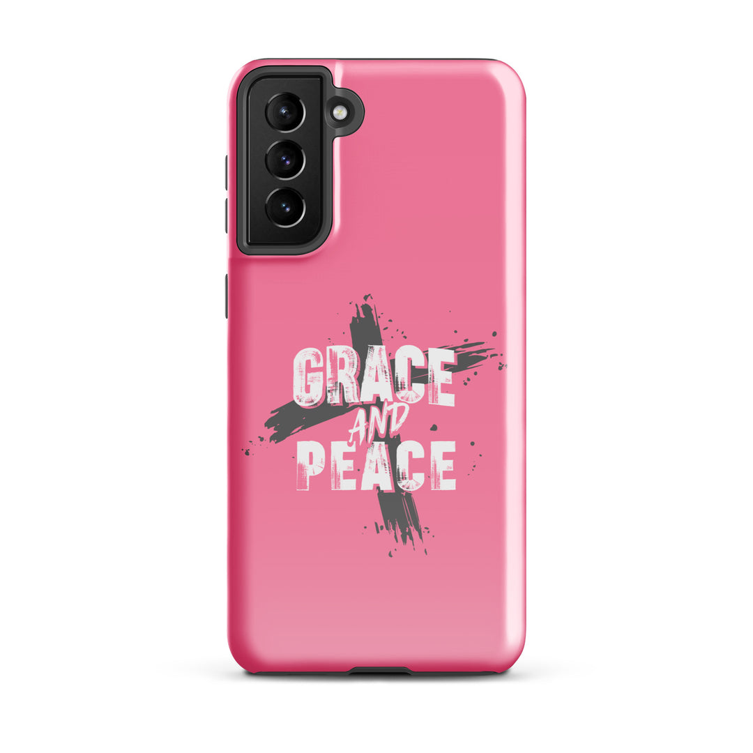 Christian Phone Case Grace and Peace Pink for Samsung® Samsung® Phone Cases Glossy Samsung Galaxy S21 Plus 