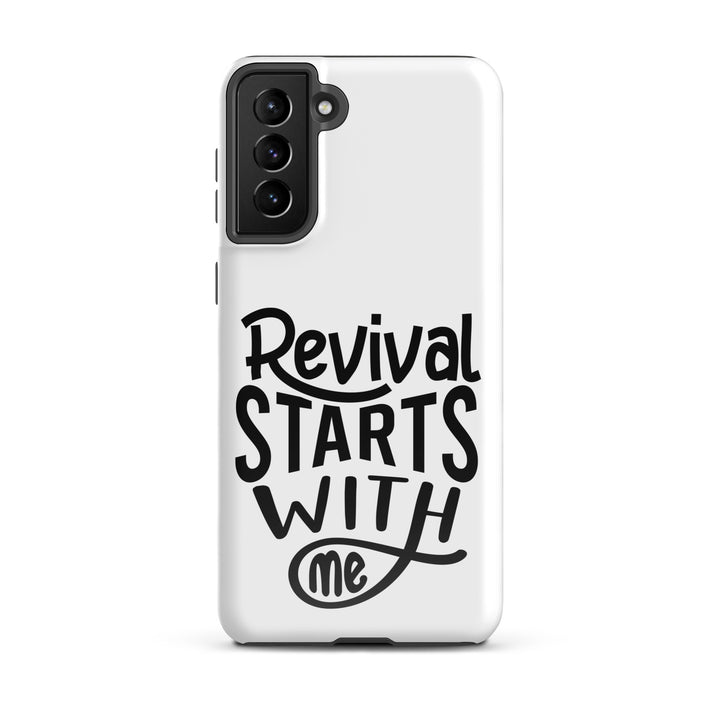 Christian Phone Case Revival Starts With Me White for Samsung® Samsung® Phone Cases Glossy Samsung Galaxy S21 Plus 