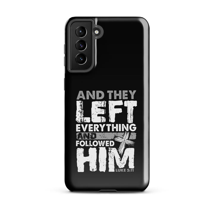 Christian Phone Case Left Everything Cross Black for Samsung® Samsung® Phone Cases Glossy Samsung Galaxy S21 Plus 