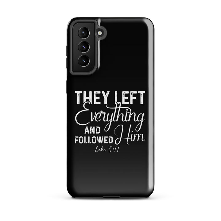 Christian Phone Case Left Everything Black for Samsung® Samsung® Phone Cases Glossy Samsung Galaxy S21 Plus 