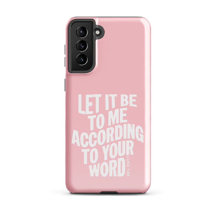 Christian Phone Case According To Your Word Pink for Samsung® Samsung® Phone Cases Glossy Samsung Galaxy S21 Plus 