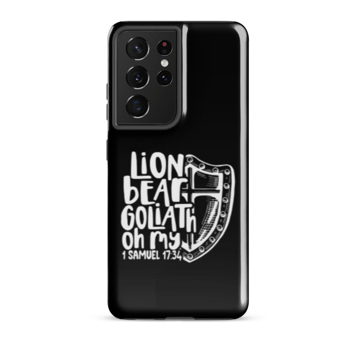 Christian Phone Case Lion Bear Goliath Oh My for Samsung® Samsung® Phone Cases Glossy Samsung Galaxy S21 Ultra 