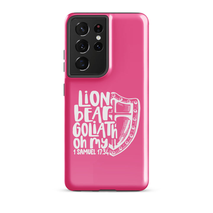 Christian Phone Case Lion Bear Goliath Oh My for Samsung® Samsung® Phone Cases Glossy Samsung Galaxy S21 Ultra 