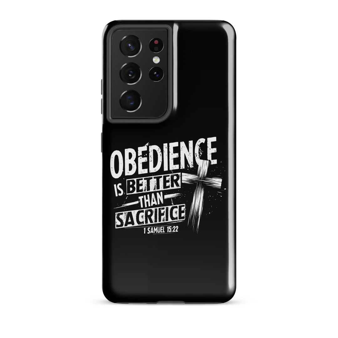 Christian Phone Case Obedience Is Better for Samsung® Samsung® Phone Cases Glossy Samsung Galaxy S21 Ultra 