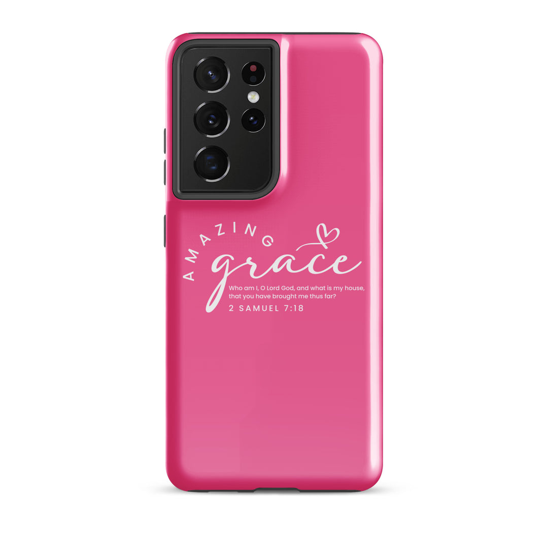 Christian Phone Case Amazing Grace Pink for Samsung® Samsung® Phone Cases Glossy Samsung Galaxy S21 Ultra 