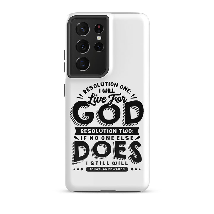 Christian Phone Case Live For God White for Samsung® Samsung® Phone Cases Glossy Samsung Galaxy S21 Ultra 