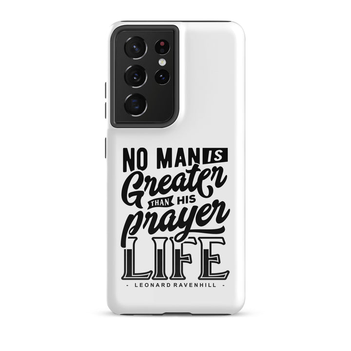 Christian Phone Case Prayer Life White for Samsung® Samsung® Phone Cases Glossy Samsung Galaxy S21 Ultra 