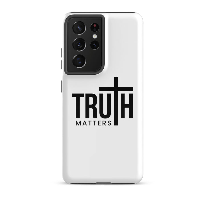 Christian Phone Case Truth Matters White for Samsung® Samsung® Phone Cases Glossy Samsung Galaxy S21 Ultra 