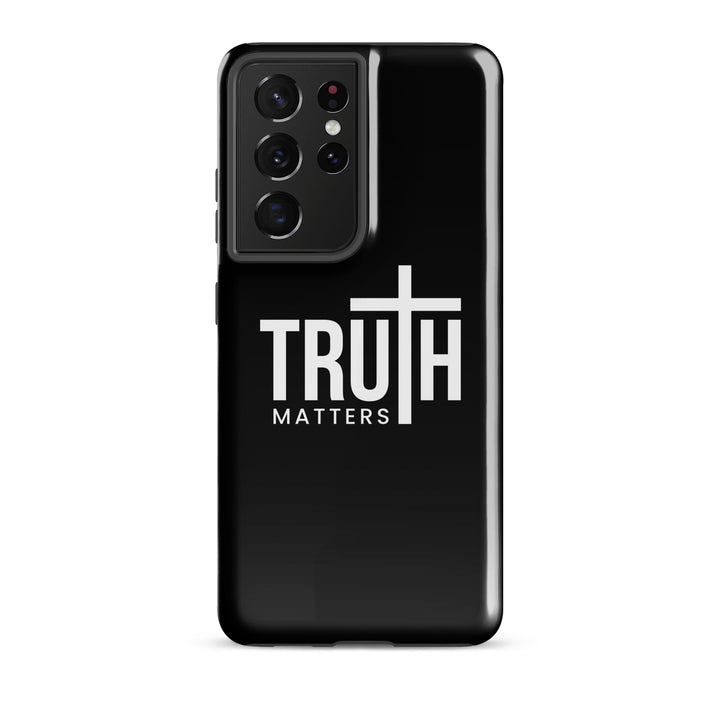 Christian Phone Case Truth Matters Black for Samsung® Samsung® Phone Cases Glossy Samsung Galaxy S21 Ultra 